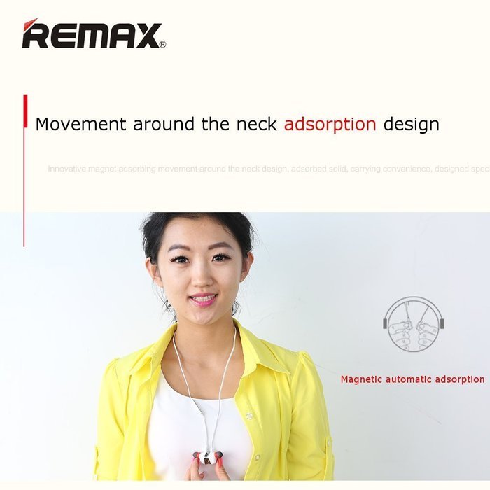 REMAX RM-S2 Magnet Motion Adsorption Wire Stereo Bluetooth Smart Headphone Color Tarnish
