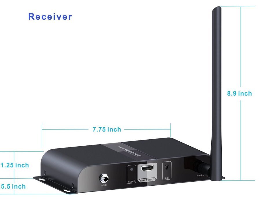 J-Tech Digital HDbitT Series Wireless HDMI Extender Supporting Full HD 1080P with IR Signal Transmission up to... N4