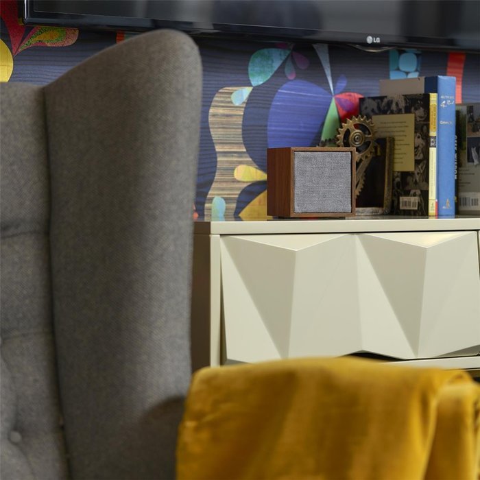 Tivoli Audio CUBE Wireless Speaker- Walnut/Grey N4
