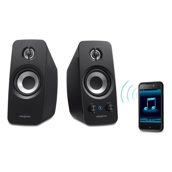 Creative Bluetooth Enabled 2ch Wireless Speaker T15 Wireless Spt15w by