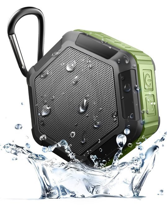 fZoe Wireless Portable Bluetooth Speakers 4.0 Stereo with 12 Hour Playtime for Outdoors or Shower(AUX NFC IP67...