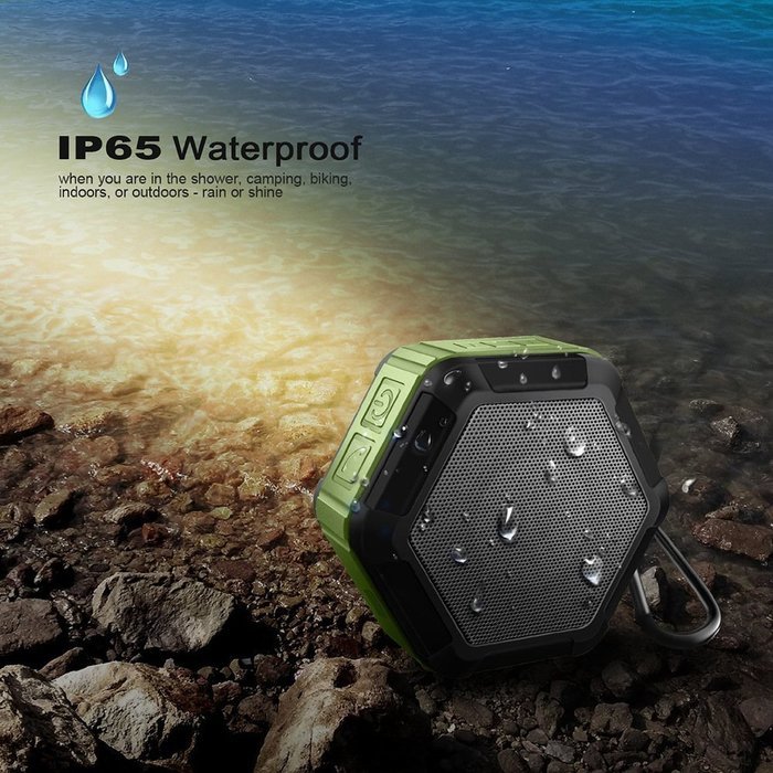 fZoe Wireless Portable Bluetooth Speakers 4.0 Stereo with 12 Hour Playtime for Outdoors or Shower(AUX NFC IP67... N6