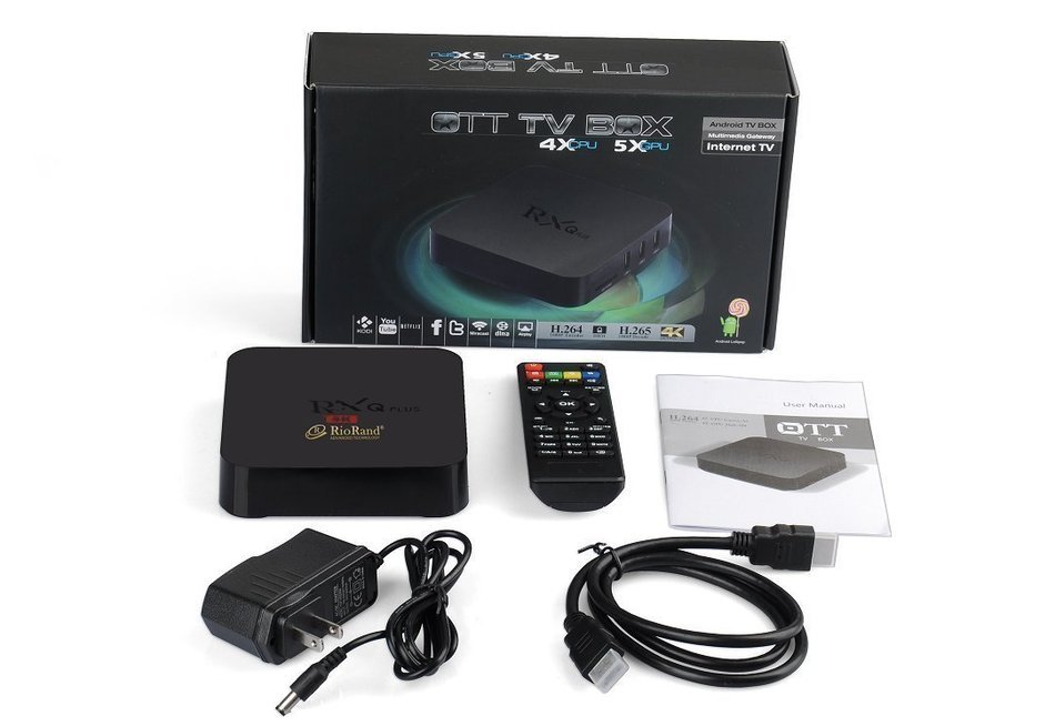 RioRand RXQ Plus TV Box Amlogic S905 Quad-core 64-bit Android 5.1 1/8GB UHD 4K 60fps Smart Streaming Media Player N4