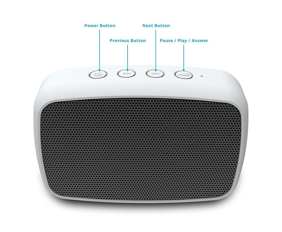Ematic ESQ206SL RuggedLife Water Resistant Bluetooth Speaker with Speakerphone for iPhone, iPad, iPod, Android... N3