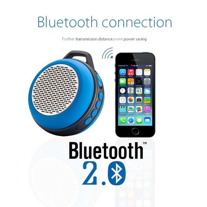 Portable Wireless waterproof Bluetooth Speaker for iPhone iPad iPod Android or PC with FM Radio, AUX, SD & Speakerphone... N7