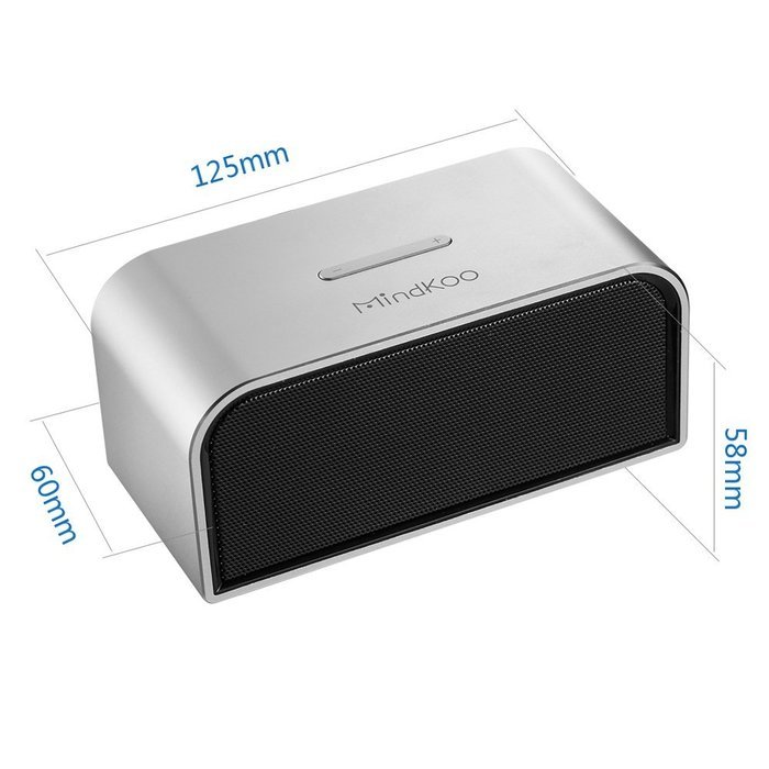 Mindkoo Bluetooth Portable Smart Wireless Speaker for Outdoor, Camping, Hiking, Travel, Gold, Beach (Sliver) N2