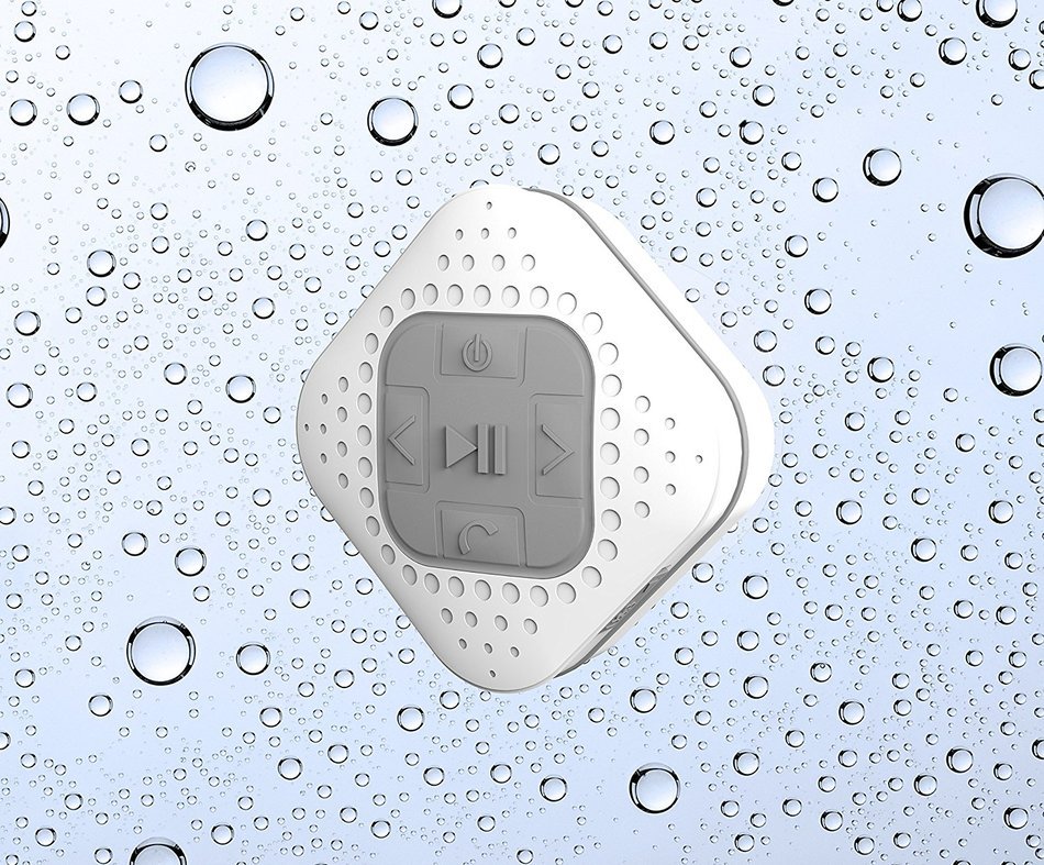 POLAROID PBT621BK Universal Bluetooth Shower Speaker with Mic, Splash-Proof, Compatible with All Devices (Black) N4