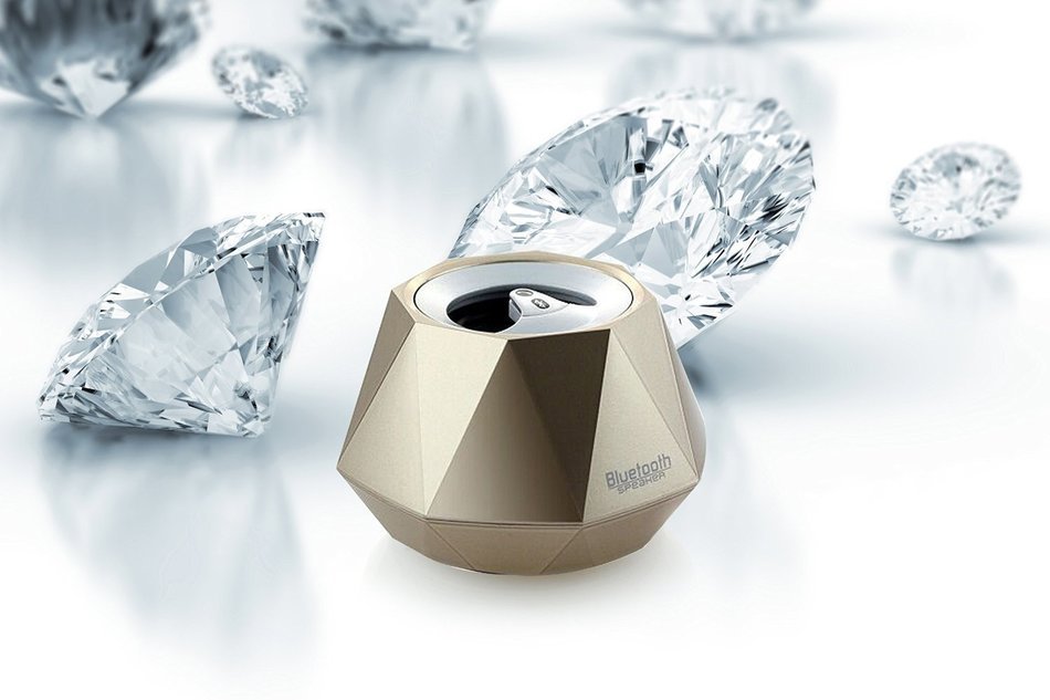 [Best Gift!]BOOMER VIVI Portable Mini Bluetooth Speaker Best Stereo Diamond Speaker Shape with Built-in Microphone... N2