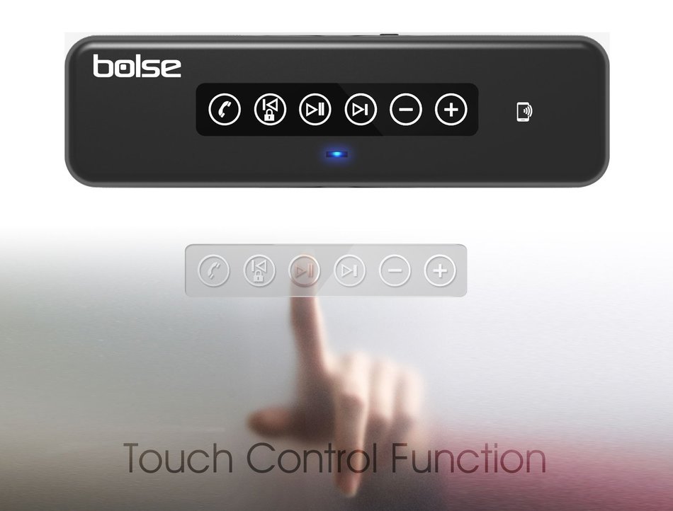 Bolse&reg; 12W Portable Smart NFC Wireless Bluetooth v4.0 Speaker (Two Large 40MM 6W Drivers) with Touch Control Function... N2