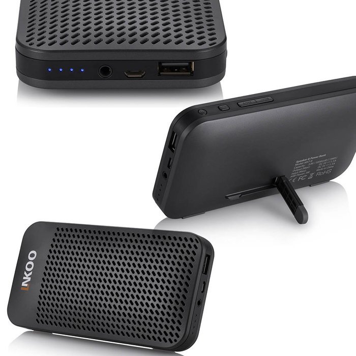 LNKOO Bluetooth Stereo Speakers Portable With 5000mAh Power Bank Function, Wireless Hands Free Support AUX In... N3