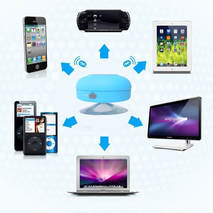 Lycheers Waterproof Wireless Bluetooth Shower Speaker & Handsfree speakerphone Compatible with all Bluetooth Devices... N3