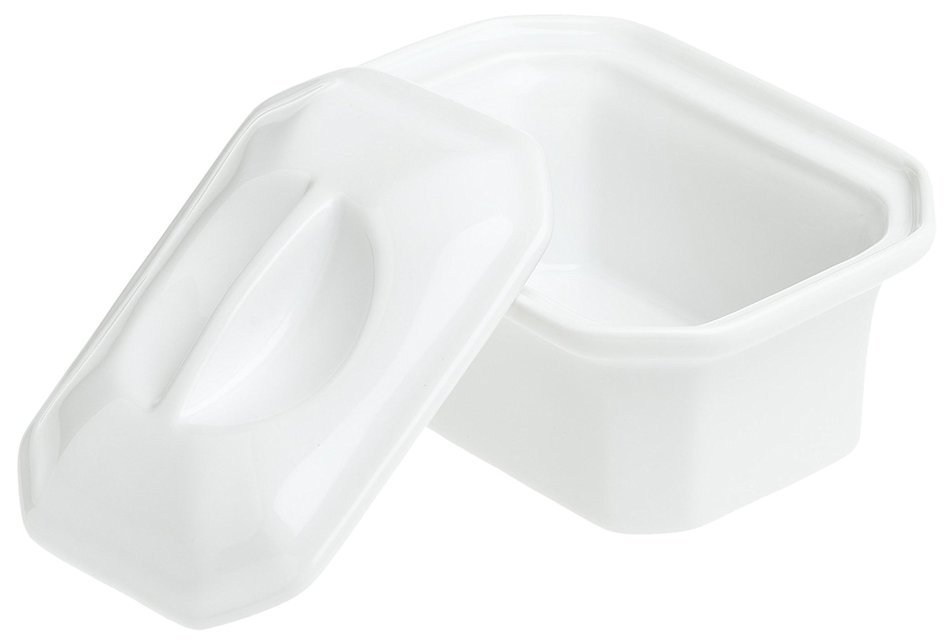 Pillivuyt Oblong Faceted Casserole with Lid, 5-3/4 by 4-Inch, White N2
