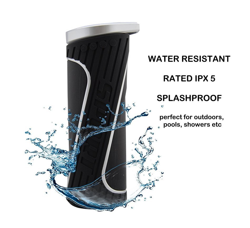Wireless Speakers Bluetooth 4.0 - Waterproof & Water Resistant, Portable with 10W Speaker, Power Bank 4400mAh...