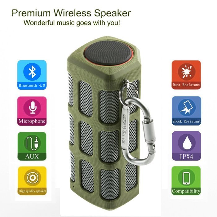 GSWORDY Waterproof Outdoor and Shower Bluetooth Speaker Portable Wireless with 7000mAh Rechargeable Battery and... N2