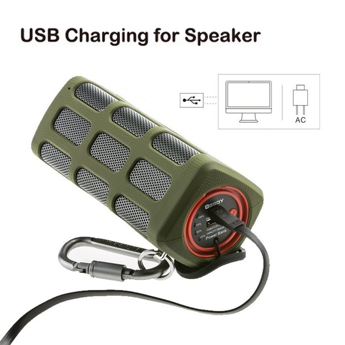 GSWORDY Waterproof Outdoor and Shower Bluetooth Speaker Portable Wireless with 7000mAh Rechargeable Battery and... N4