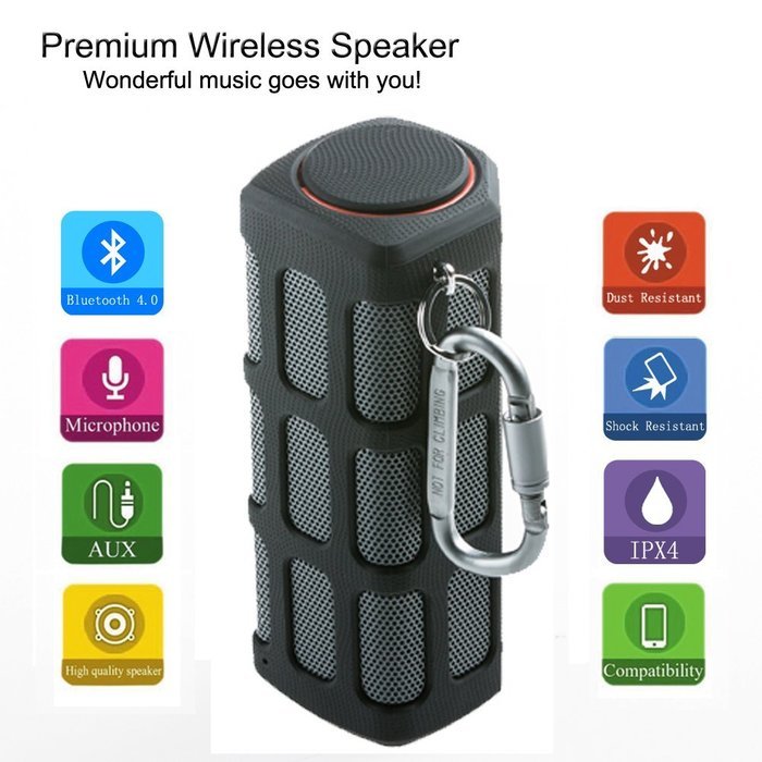 GSWORDY Waterproof Outdoor and Shower Bluetooth Speaker Portable Wireless with 7000mAh Rechargeable Battery and... N8