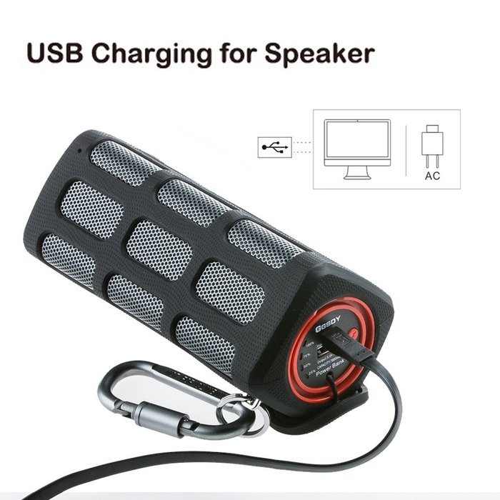 GSWORDY Waterproof Outdoor and Shower Bluetooth Speaker Portable Wireless with 7000mAh Rechargeable Battery and... N10