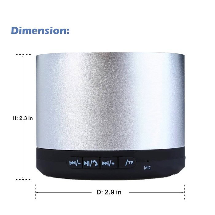 DYJ&reg; Mini Wireless Portable Bluetooth Speaker with MP3 Player, FM Radio and Microphone, Powerful Sound with Enhanced... N3