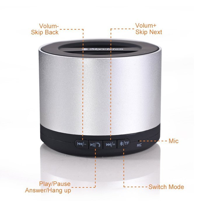 DYJ&reg; Mini Wireless Portable Bluetooth Speaker with MP3 Player, FM Radio and Microphone, Powerful Sound with Enhanced... N4