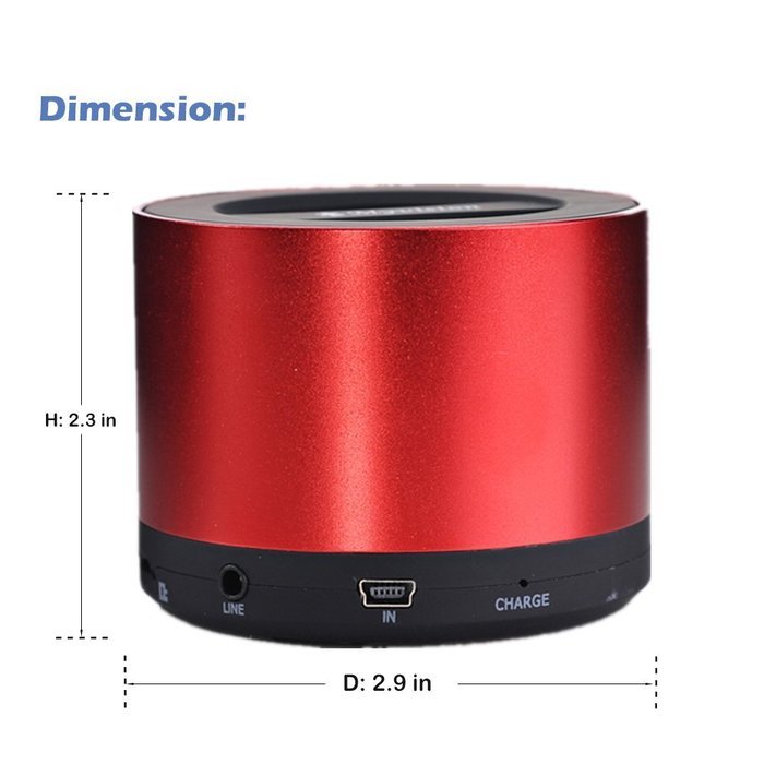 DYJ&reg; Mini Wireless Portable Bluetooth Speaker with MP3 Player, FM Radio and Microphone, Powerful Sound with Enhanced... N9