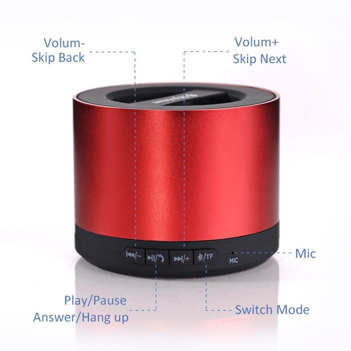 DYJ&reg; Mini Wireless Portable Bluetooth Speaker with MP3 Player, FM Radio and Microphone, Powerful Sound with Enhanced... N10