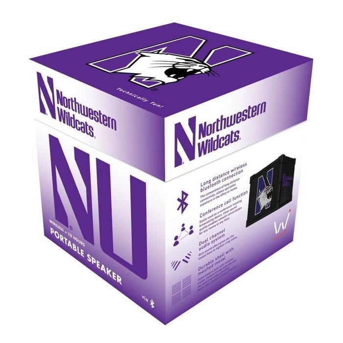 Wiseways Kube Bluetooth Collegiate Speaker for Northwestern school N2