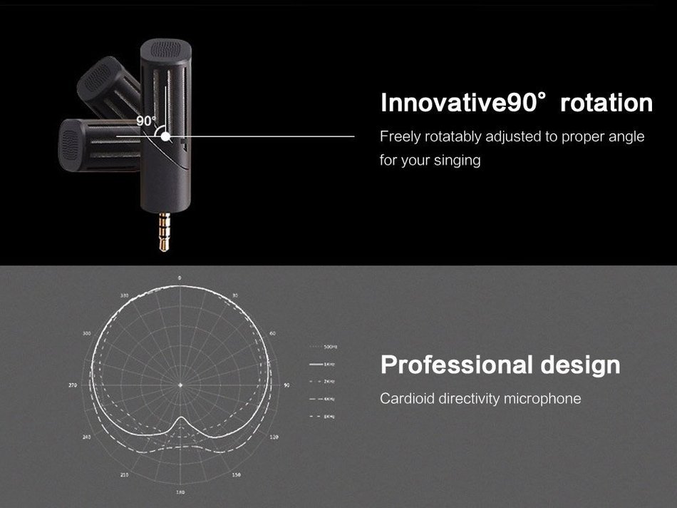 Koolertron Mini Condenser Microphone for Mobile Phone Interviewing Recording Support Plug-and-play for iPhone... N8