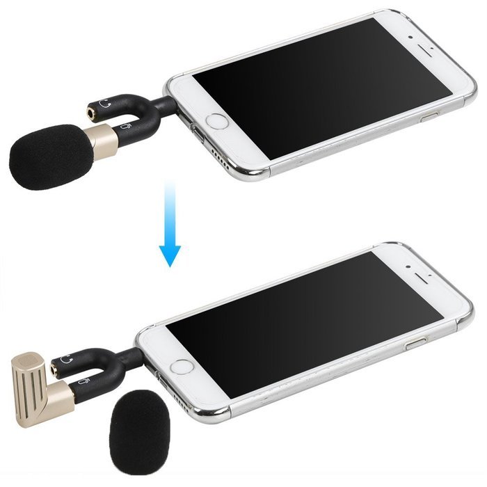 Koolertron Mini Condenser Microphone for Mobile Phone Interviewing Recording Support Plug-and-play for iPhone... N12