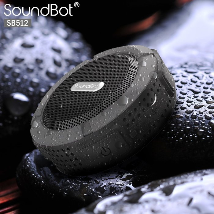 SoundBot SB512 HD Wireless Shower Speaker (Gray) N2