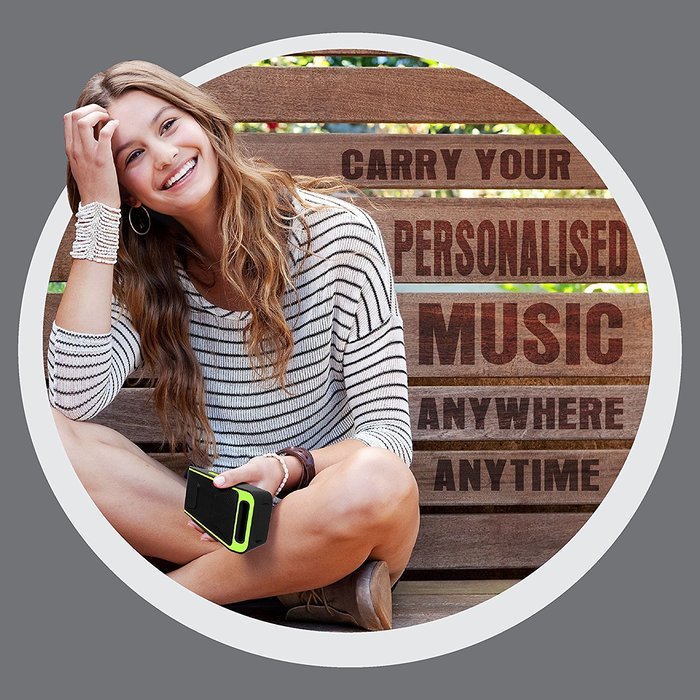 Portable Bluetooth 4.1 Speaker Wireless Stereo FM Radio, High-Def Crystal Sound, Upto 128GB Micro SD Card Support... N10