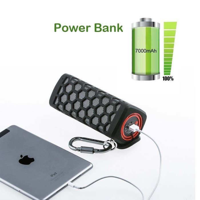 Portable Stereo Bluetooth CSR 4.0 Speakers with Power Bank 7000mAh 2* 5W Polymer Lithium Battery Wireless Waterproof... N5