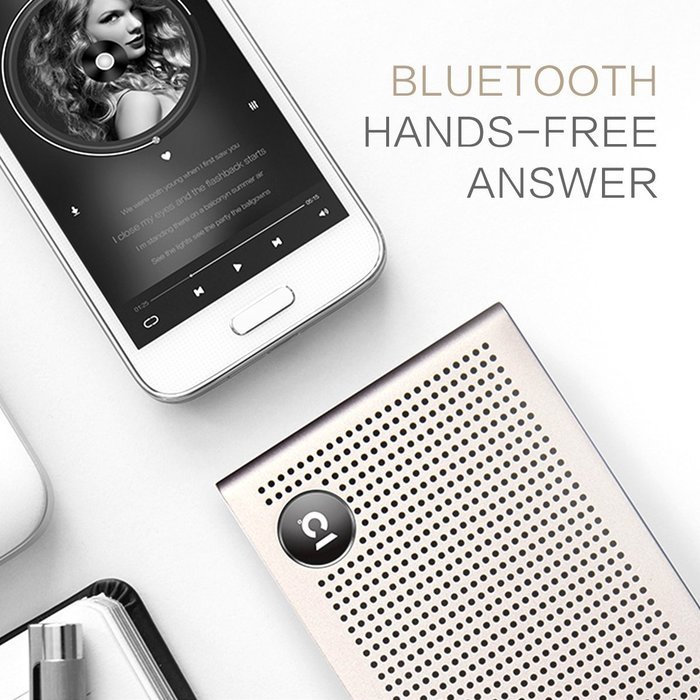 Bluetooth Speaker, SHIDU T6 Hi-Fi Portable Wireless Stereo V 4.2 Speaker with HD Sound and Bass (Gold) N2