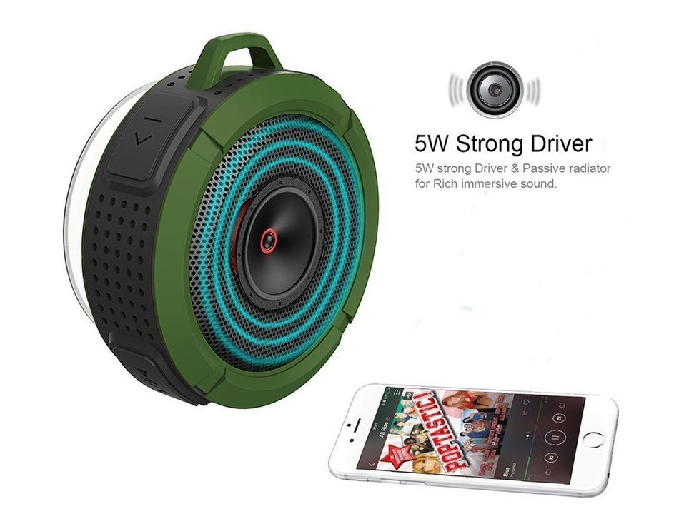 Enegg Mini Portable Sport Wireless Bluetooth Waterproof Outdoor & Shower Speaker With Hands Free Calls for iPhone... N4
