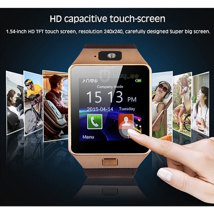 Dz09 Bluetooth Smart Watch with Camera for Iphone and Android Smartphones (Black) N3