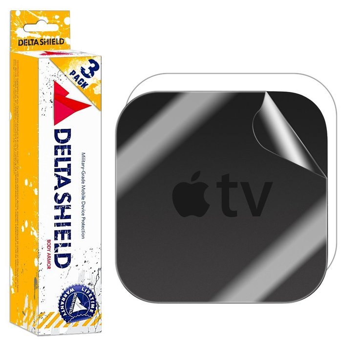 Apple TV Screen Protector (4th Gen,2015)[3-Pack], DeltaShield BodyArmor Full Coverage Back + Front Screen Protector...