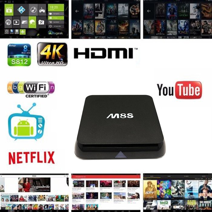 TopePop M8s Android 4.4 Full Hd Smart Set Top Tv Box Xbmc 3d 4k Wifi Streaming Media Player N2