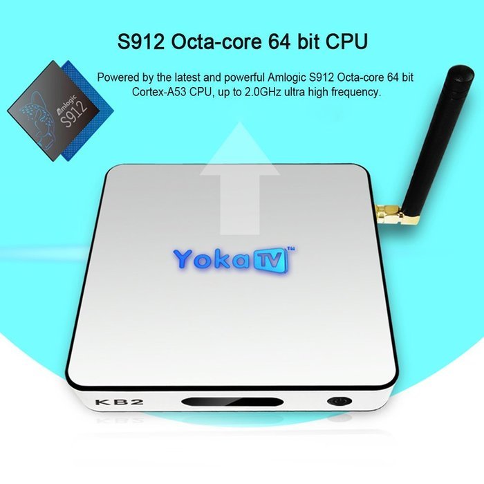 Vipwind Yokatv KB2 Amlogic S912 Octa Core Android TV Box 2GB 32GB Android 6.0 Set Top Box Bluetooth 4.0 1000M... N4