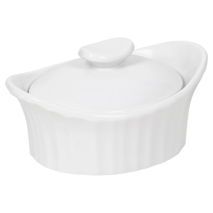 Corningware French White III Dessert Baker with Ceramic Lid