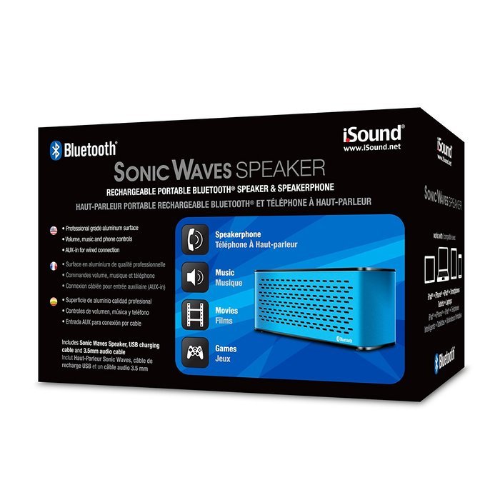 iSound Sonic Waves Bluetooth Speaker with Microphone (red) N11