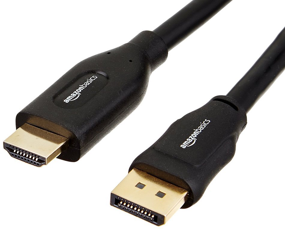AmazonBasics DisplayPort to HDMI Cable - 6 Feet N6