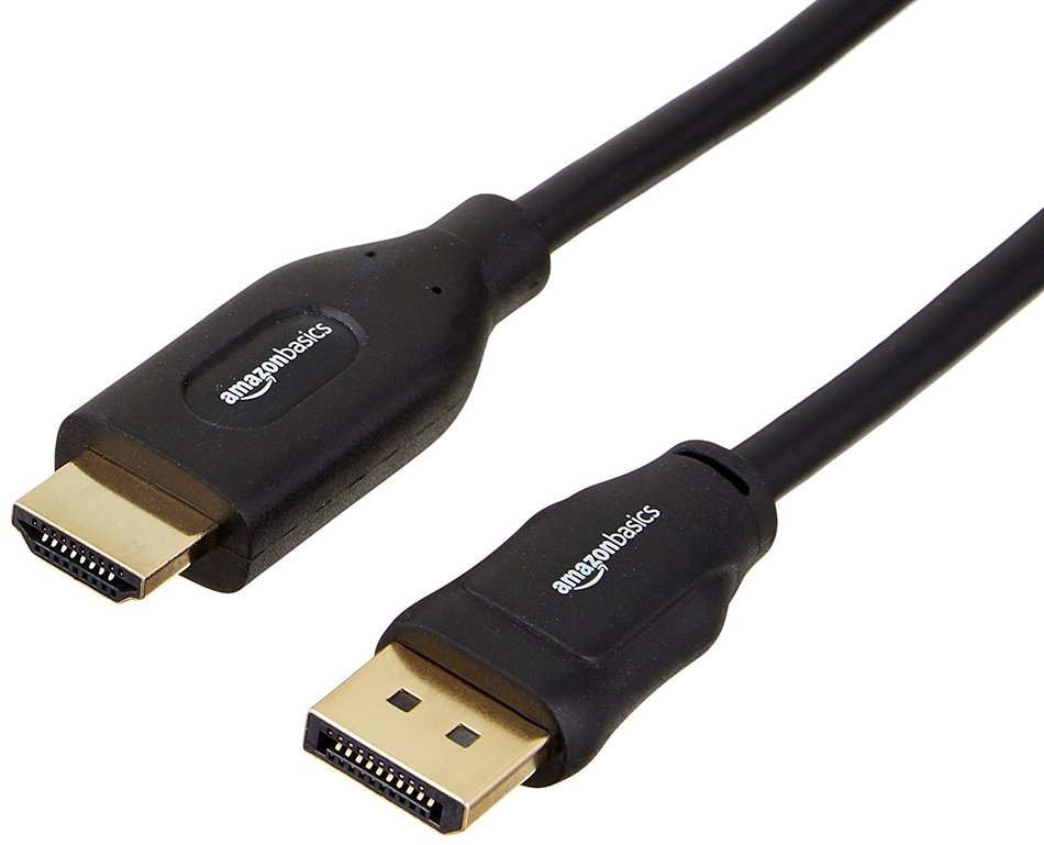 AmazonBasics DisplayPort to HDMI Cable - 6 Feet N18