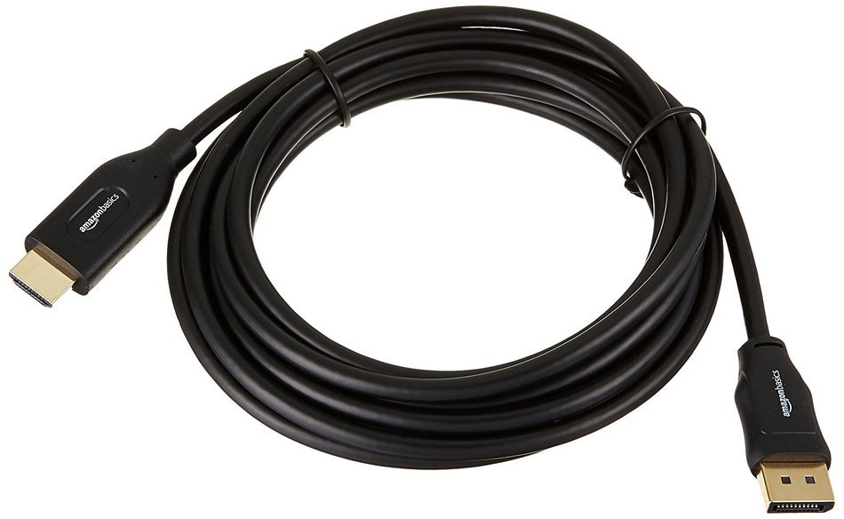 AmazonBasics DisplayPort to HDMI Cable - 6 Feet N21