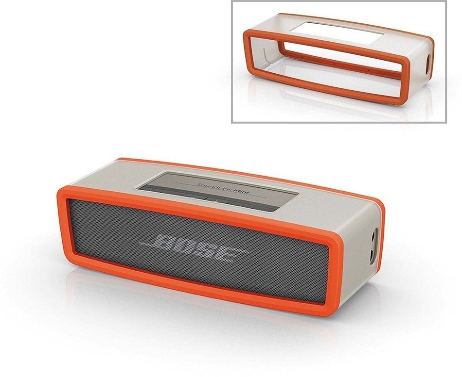 CN-US&reg; Soft Cover Box Silicone Carry Case Bag For BOSE SoundLink Mini Bluetooth Speaker (Orange)
