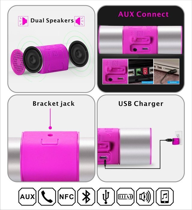 Sport Portable Wireless Bluetooth Speaker,Mepro Portable Outdoor Sport Stereo Bluetooth Speaker with Dual Speakers... N9