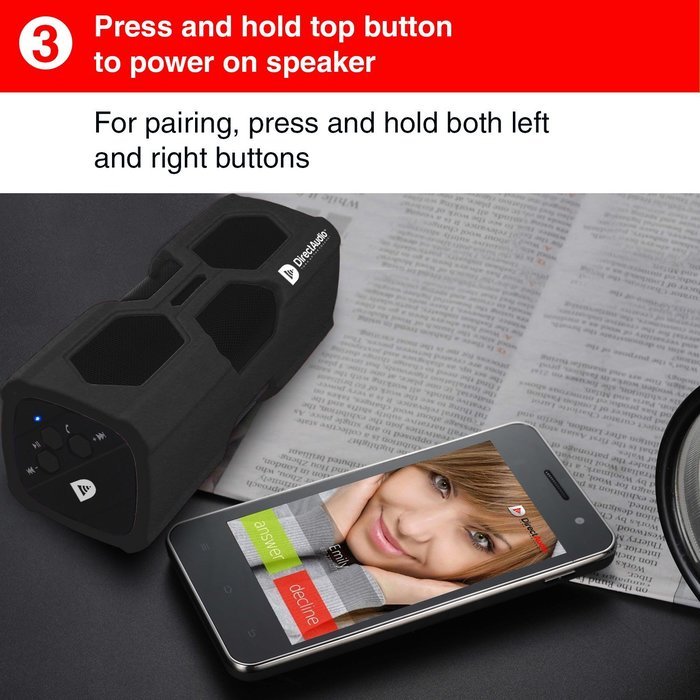 Bluetooth Speaker with Built in Power Bank: 3600 Mah (Black) N4