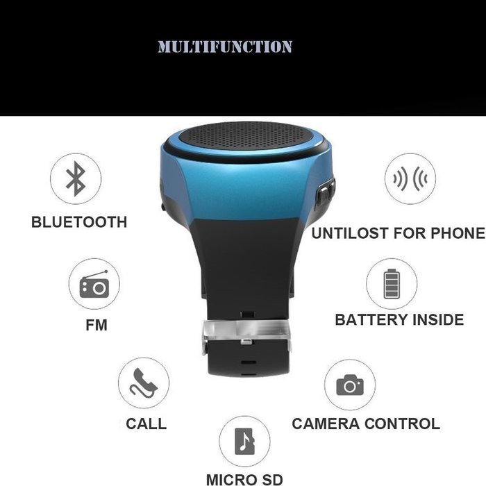 Seekermaker Wireless Bluetooth Speaker Watch,Support Micro Memory Card Outdoor Cycling Motion Pictures Mini Bluetooth... N5