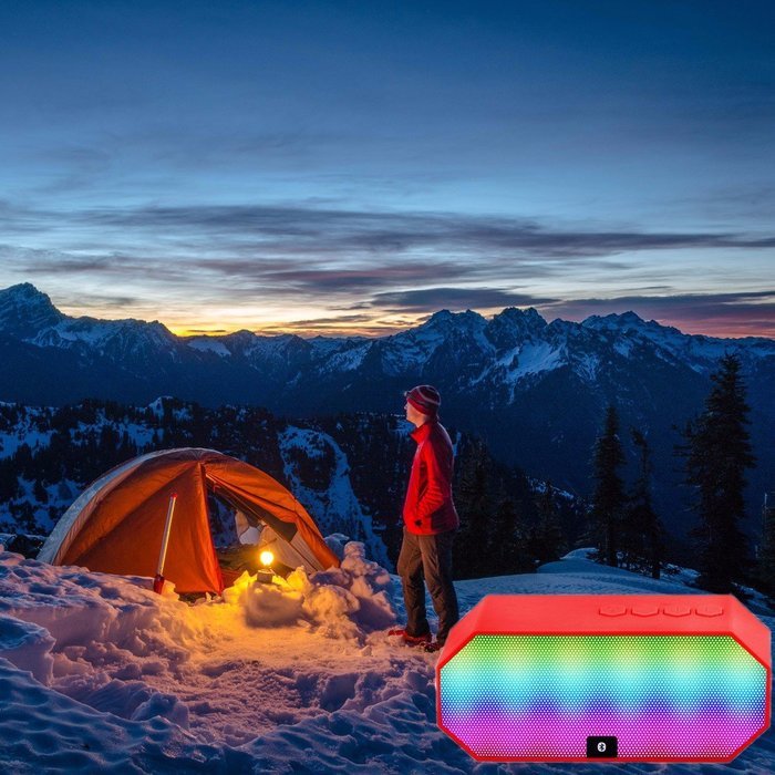 Bluetooth Speaker,ELEGIANT Portable Wireless Stereo Speaker with LED Lights, Build-in Microphone Support Hands-free... N12