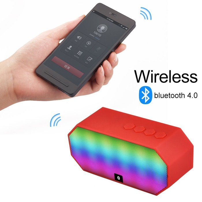Bluetooth Speaker,ELEGIANT Portable Wireless Stereo Speaker with LED Lights, Build-in Microphone Support Hands-free... N13