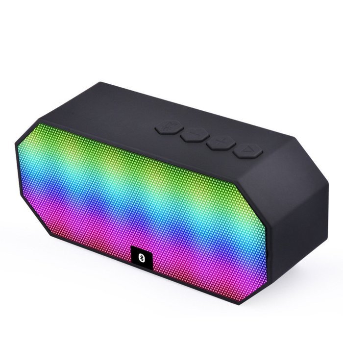 Bluetooth Speaker,ELEGIANT Portable Wireless Stereo Speaker with LED Lights, Build-in Microphone Support Hands-free... N17