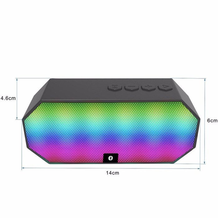 Bluetooth Speaker,ELEGIANT Portable Wireless Stereo Speaker with LED Lights, Build-in Microphone Support Hands-free... N19